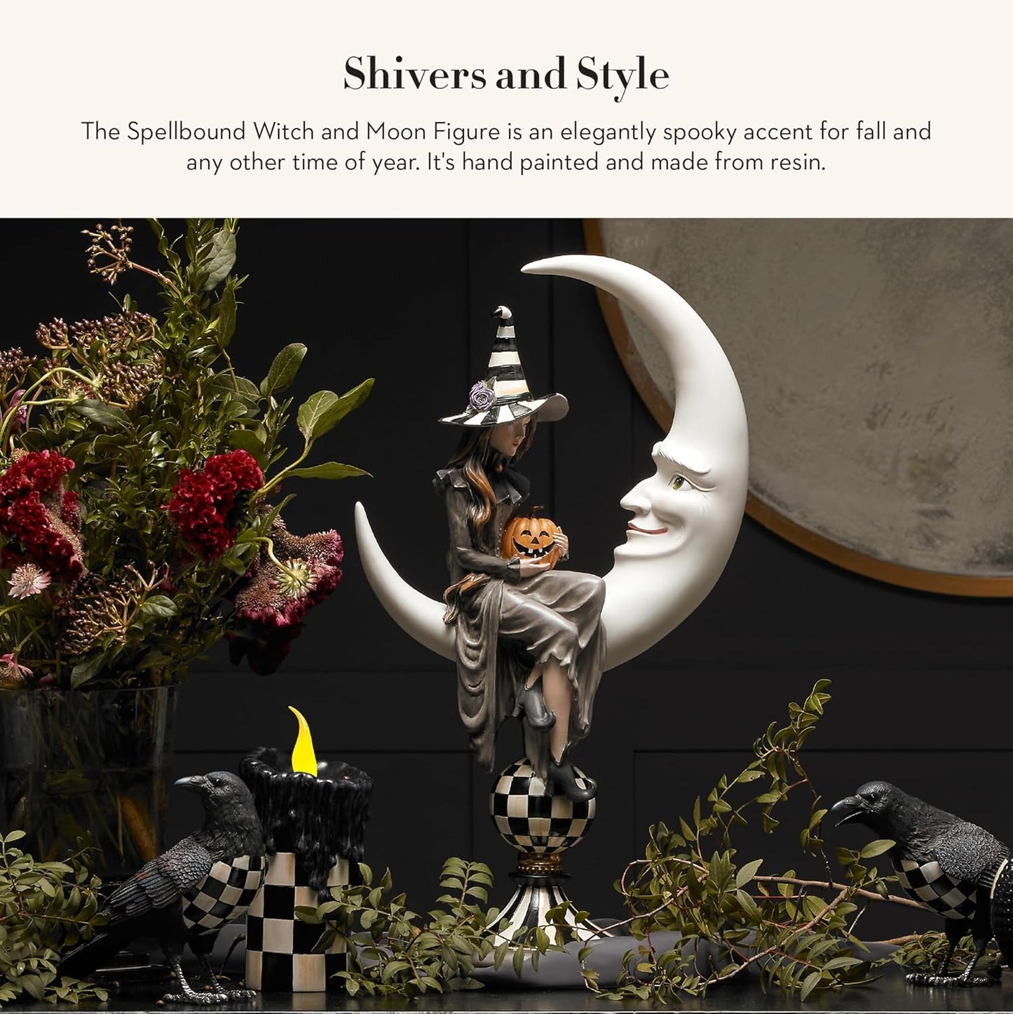 Spellbound Witch & Moon Figurine